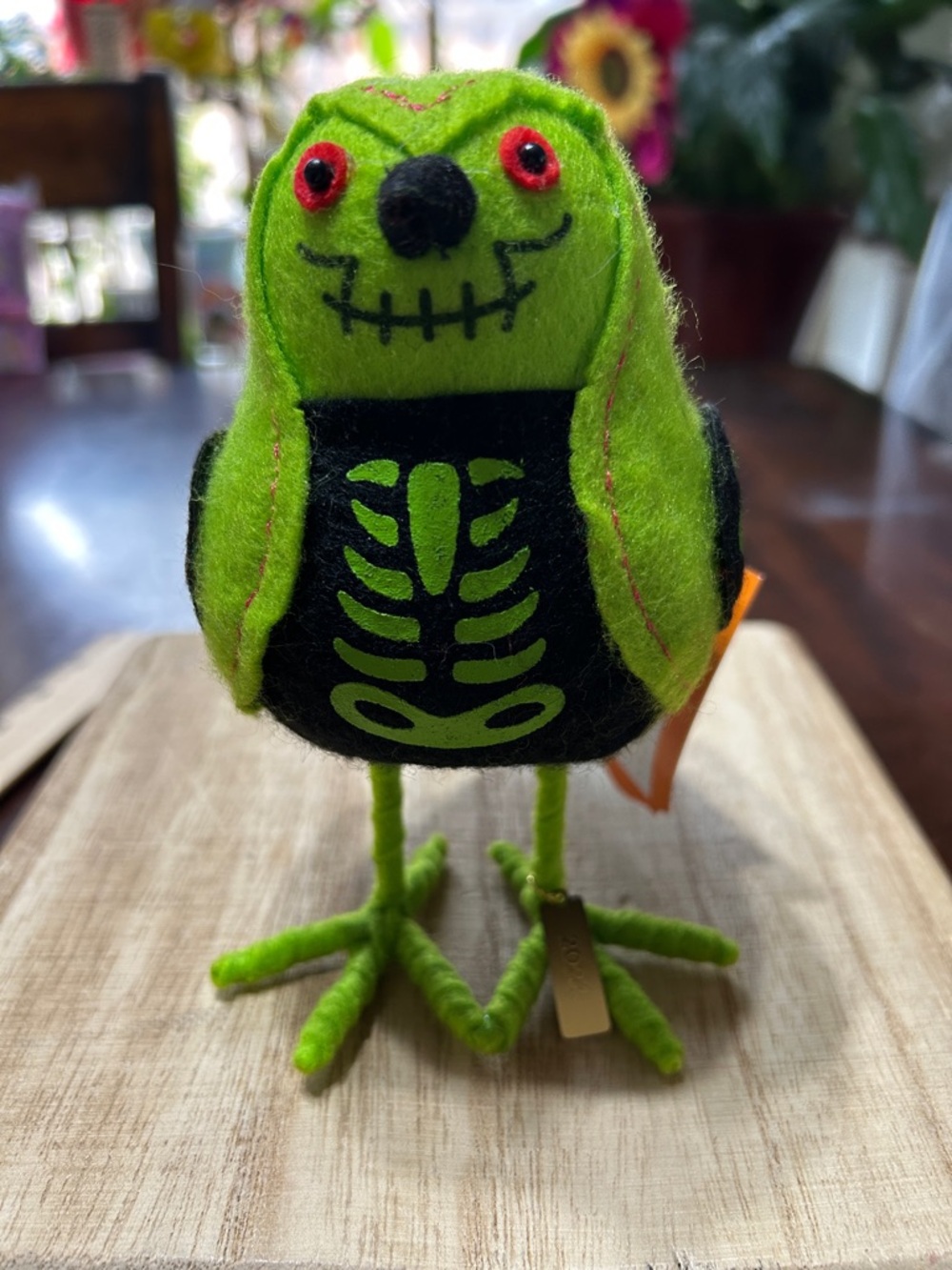 Hyde and Eek! Boutique Featherly Friends “X-Ray” Felt Bird Figure 2024 NWT